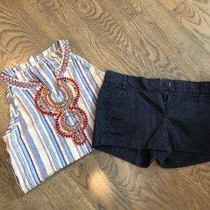 Comfortable stripe summer blouse